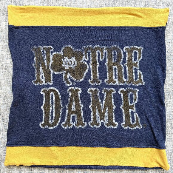 University of Notre Dame Fighting Irish Upcycled 16x16 T-shirt Pillow cover - Picture 4 of 11
